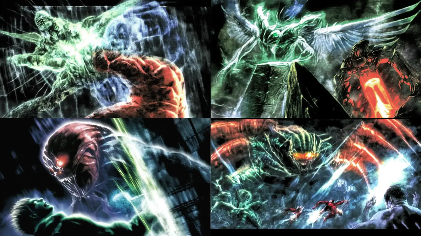 Ethereal Luminance and Electrified Shadows Art Series - Midjourney sref style
