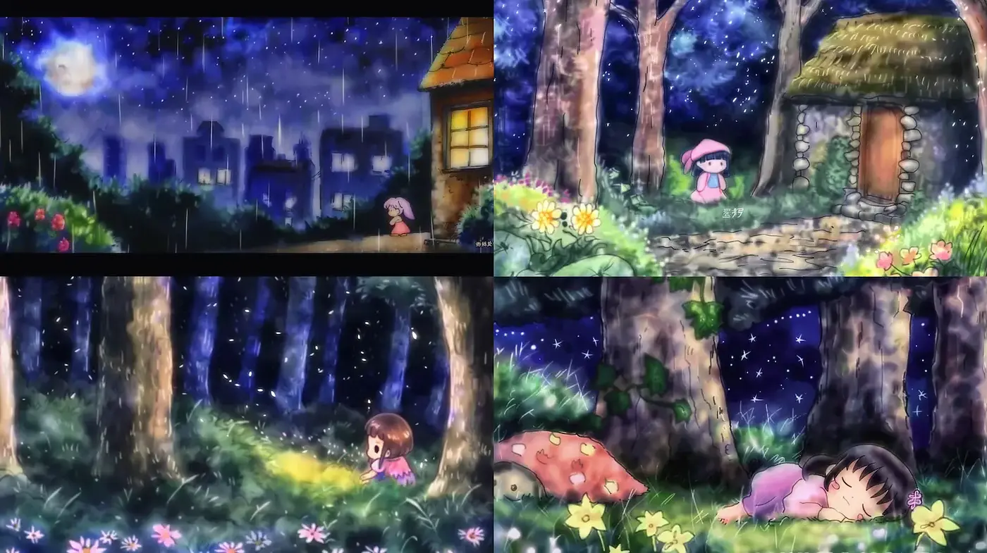 Whimsical Nighttime Landscapes with a Touch of Nostalgia - Midjourney sref style