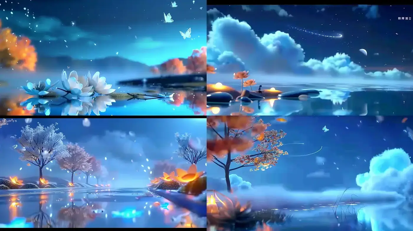 Serene and Dreamlike Landscape with Ethereal Elements - Midjourney sref style