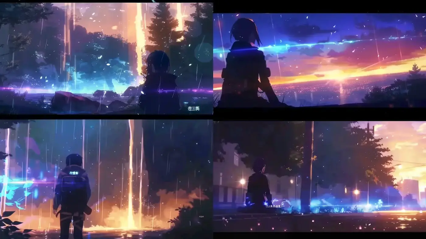 Ethereal and Dynamic Visual Storytelling with Neon Accents - Midjourney sref style