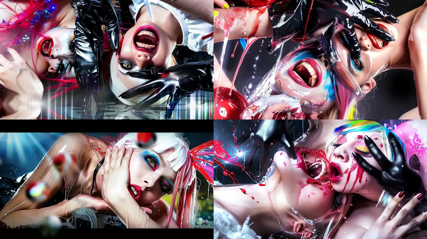 Futuristic Neon-Gothic Fusion with a Surreal Twist - Midjourney sref style