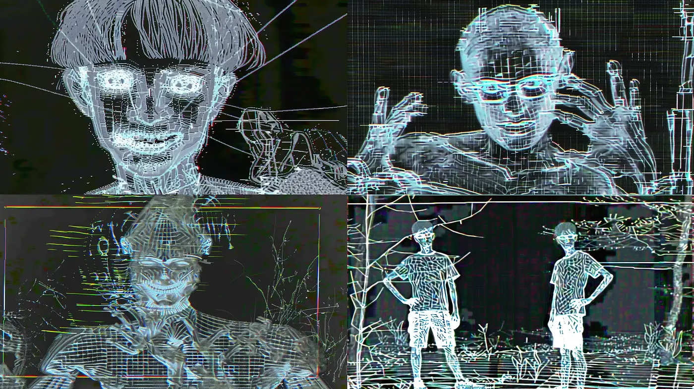 Futuristic Wireframe Aesthetics with Neon and Monochrome Elements - Midjourney sref style