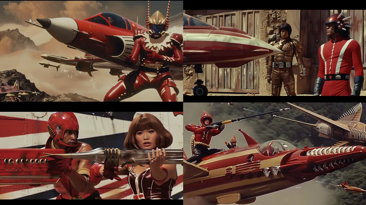 Retro-Futuristic Cinematic Visions in Sepia Tone - Midjourney sref style