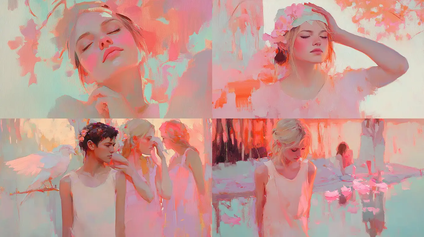 Pastel Impressions of Ethereal Dreamscapes - Midjourney sref style