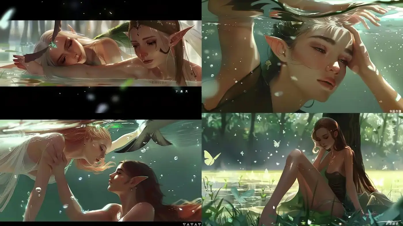 Ethereal Fantasy Aesthetics with Fluidity and Natural Elements - Midjourney sref style
