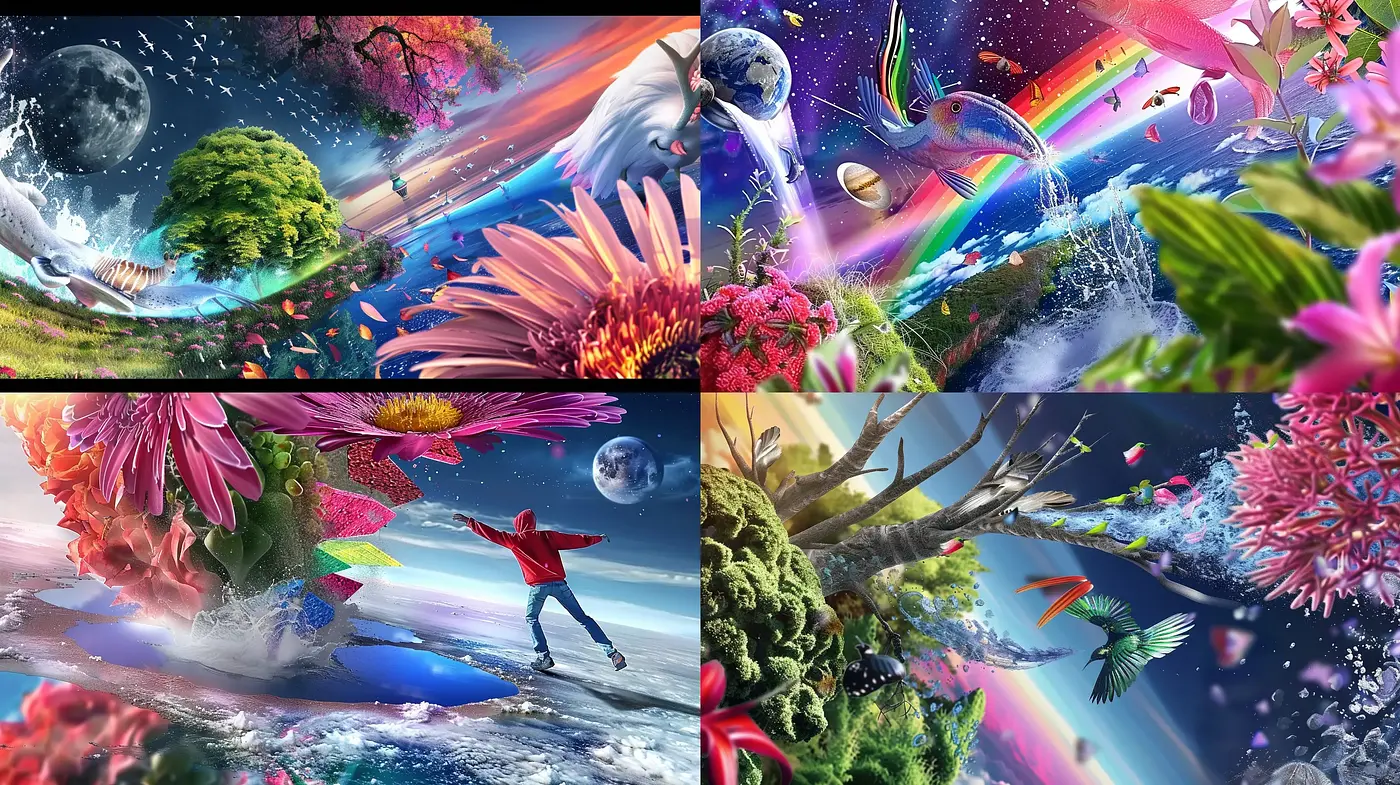 Cosmic Garden Dreamscape: A Fusion of Surrealism and Fantasy Art - Midjourney sref style