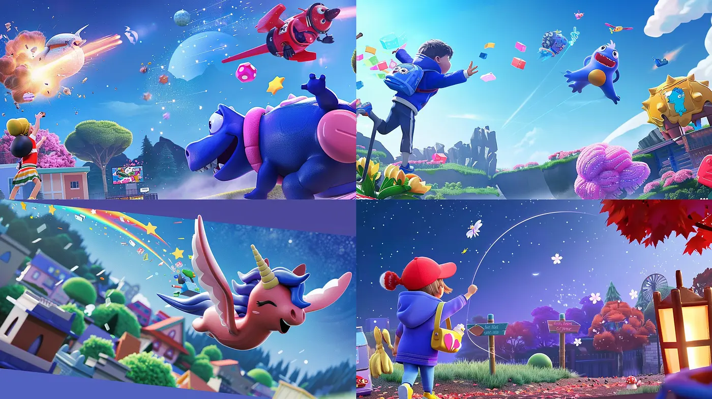 Dreamlike Synthesis of Vivid Colors and Whimsical Imagery - Midjourney sref style