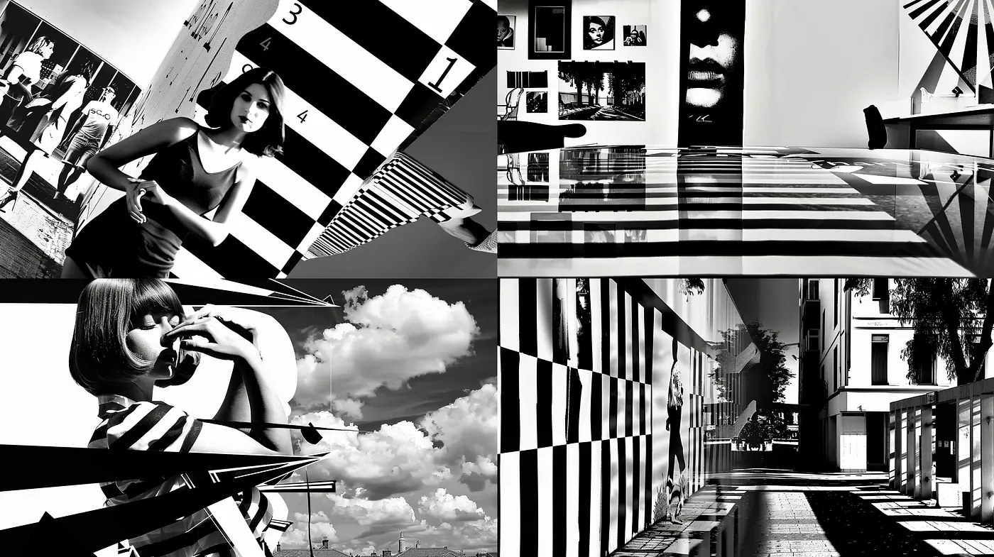 Contrasting Intricacies: A Homage to Monochromatic Surrealism - Midjourney sref style