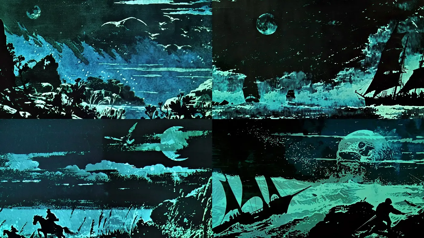 Ethereal Nocturnal Dreamscape: A Consistent Luminescent Vision - Midjourney sref style