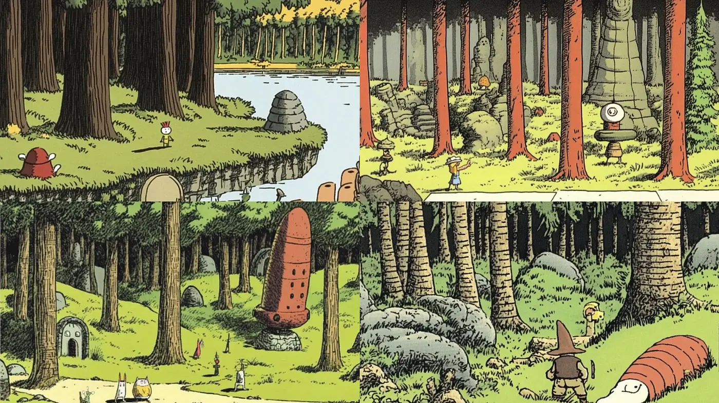 Enchanted Forest Chronicles: A Tapestry of Whimsical Nature - Midjourney sref style