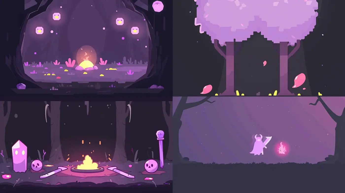 Enchanted Twilight - A Fantastical Purple-Hued Dreamscape - Midjourney sref style