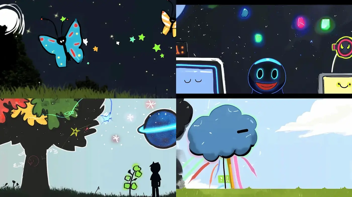 Playful and Whimsical Digital Art with a Touch of Nostalgia and Imagination - Midjourney sref style