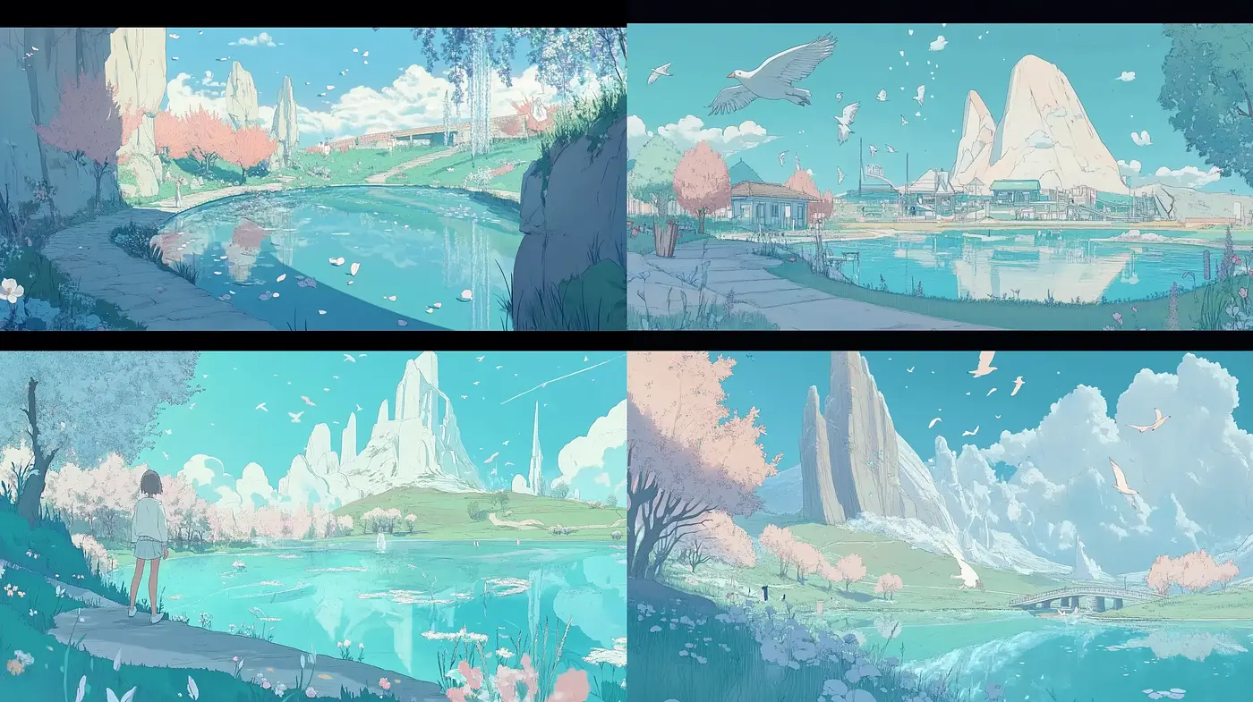 Ethereal Pastel Vistas with a Dreamlike Serenity - Midjourney sref style