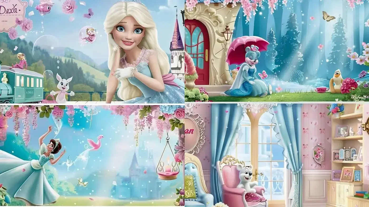 Whimsical and Enchanting Fairy Tale Aesthetic with Consistent Elements Across Various Scenes - Midjourney sref style