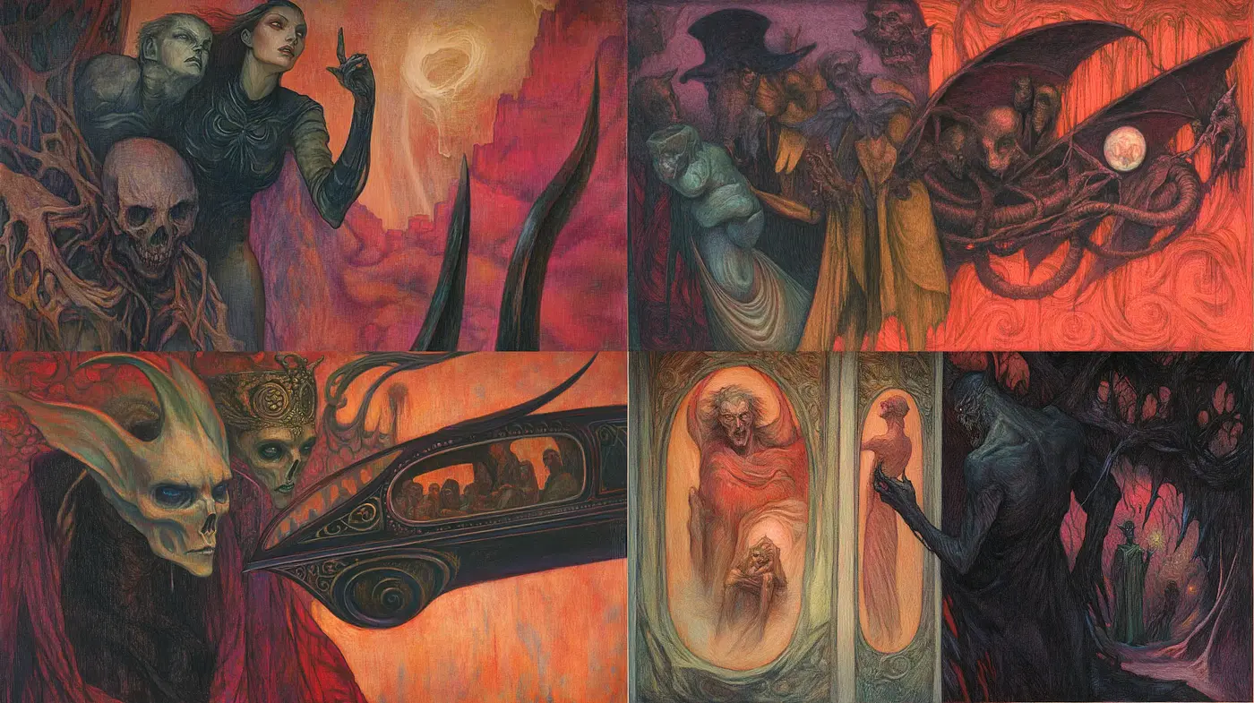 Surreal Phantasmagorical Dreamscapes - Midjourney sref style