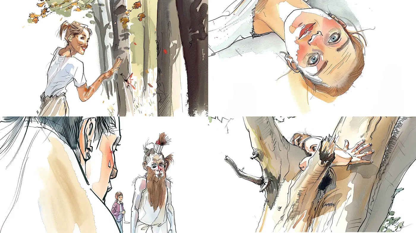 Whimsical Watercolor Illustrations with a Dreamy Essence - Midjourney sref style