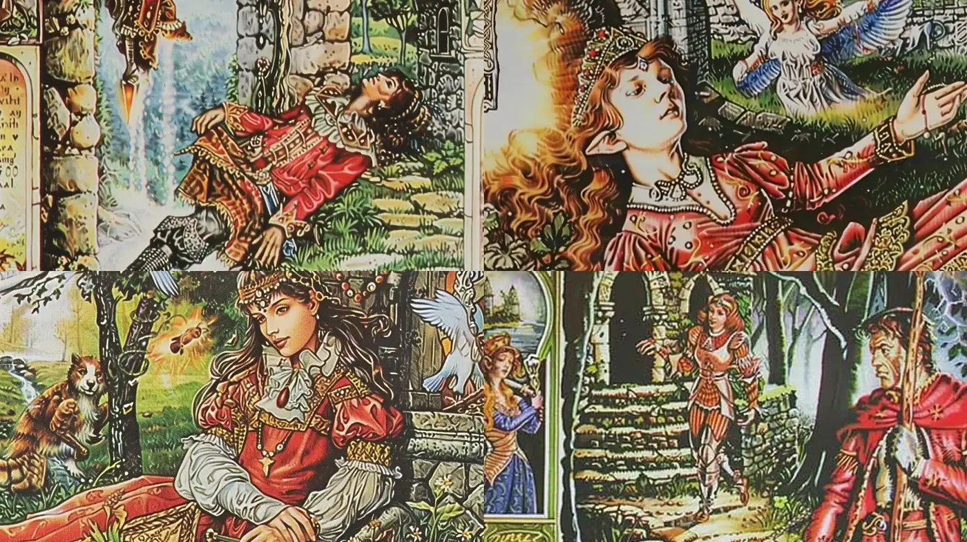 Enchanted Tableau: A Tapestry of Fantasy Realism with Pastoral Elegance - Midjourney sref style