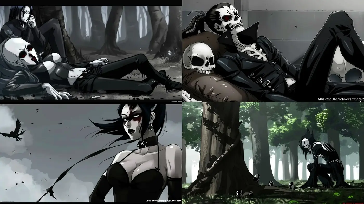 Gothic Revival: Dark Elegance in Monochrome - Midjourney sref style