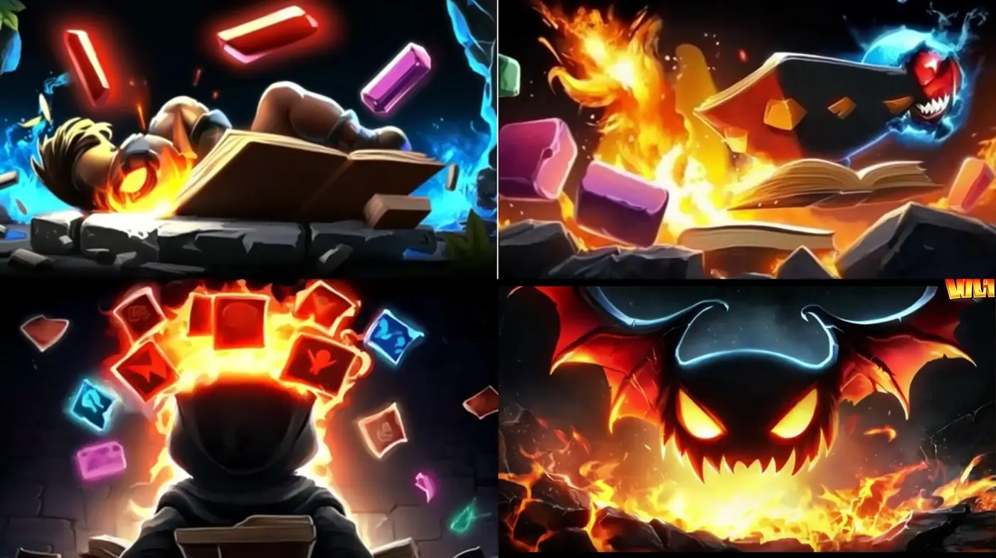 Fiery Luminescence and Dynamic Shadows in Digital Artistry - Midjourney sref style