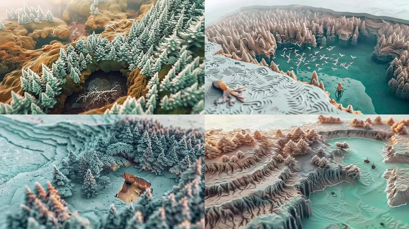 Surreal Dreamscapes: Consistent Elements in Ethereal Environments - Midjourney sref style
