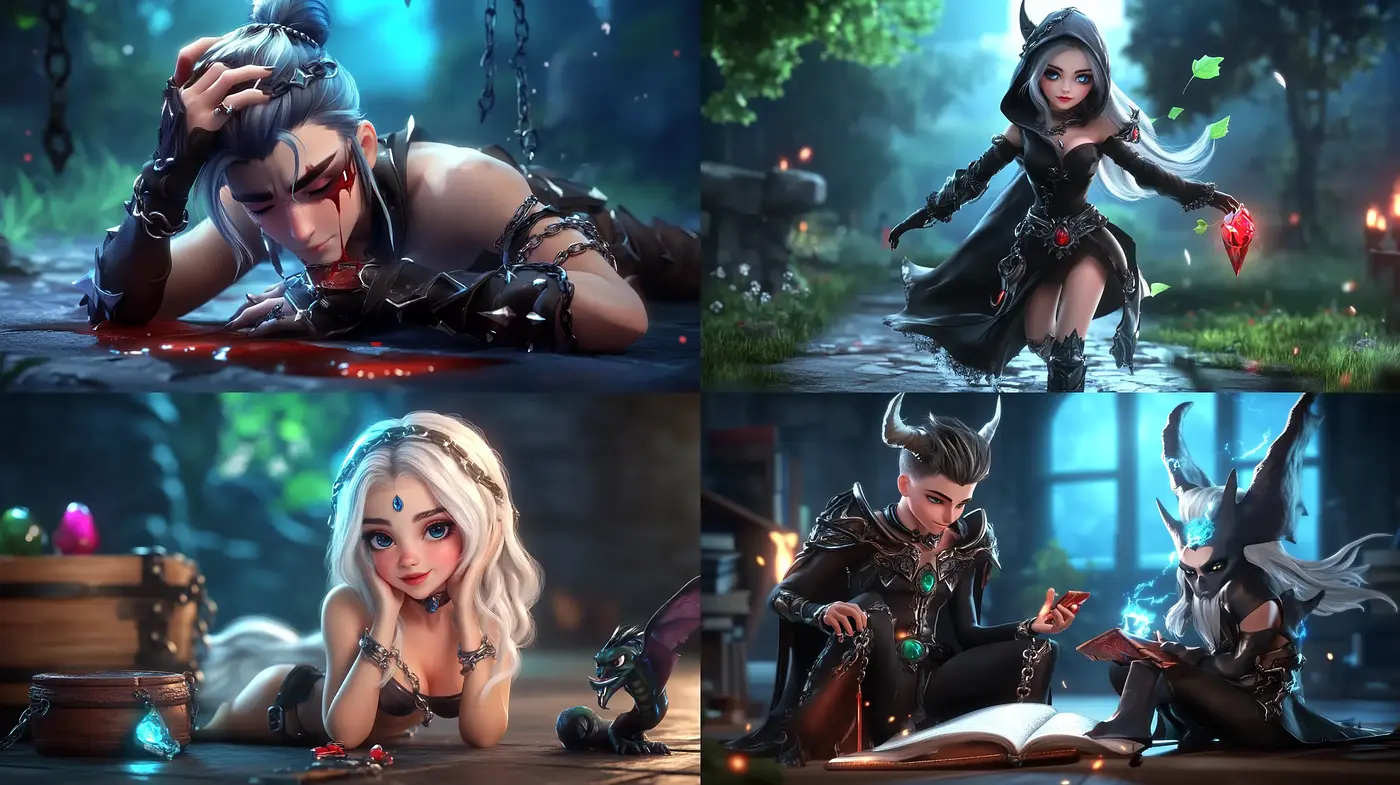 Enchanted Nocturne: A Homage to Surreal Fantasy and High-Definition CGI - Midjourney sref style