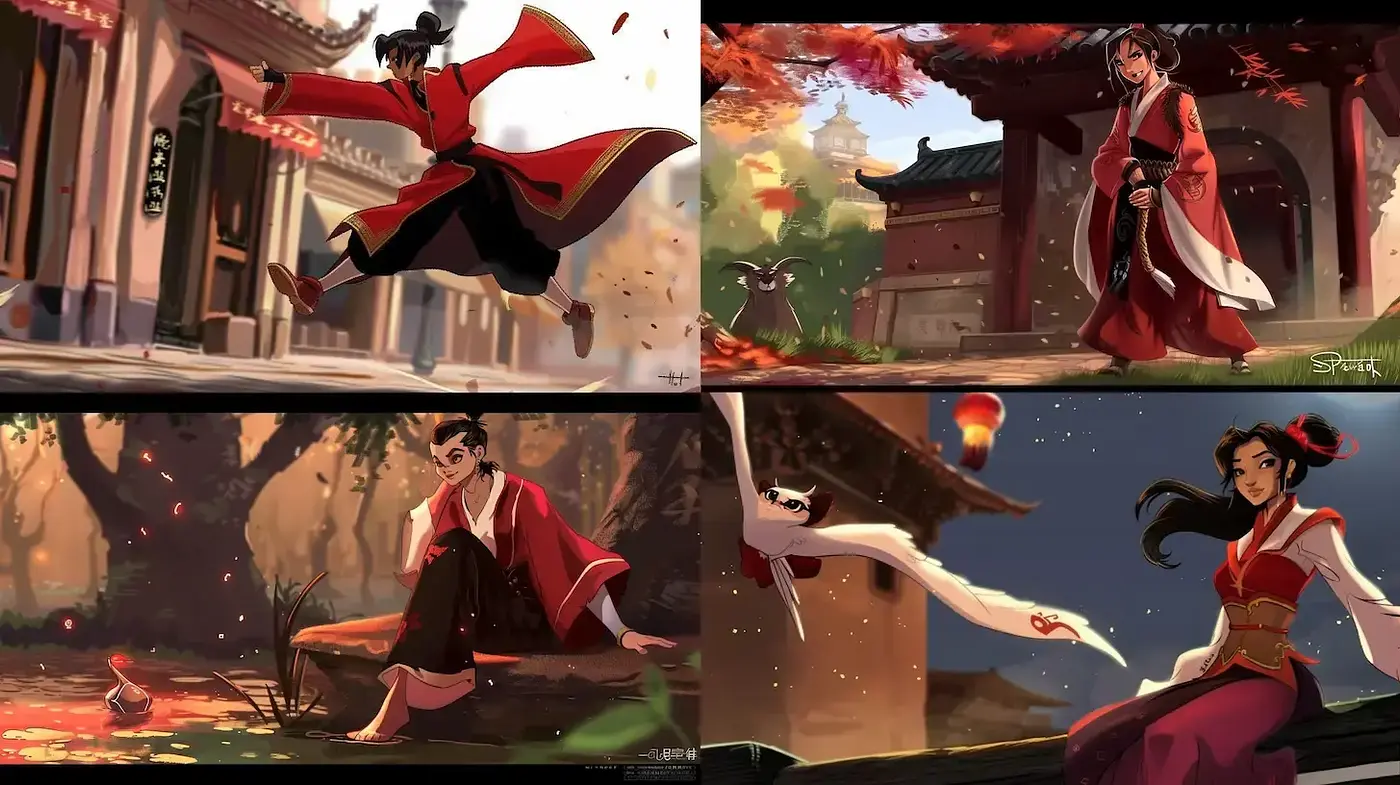 Vibrant Eastern Fantasy with a Touch of Folklore Aesthetic - Midjourney sref style