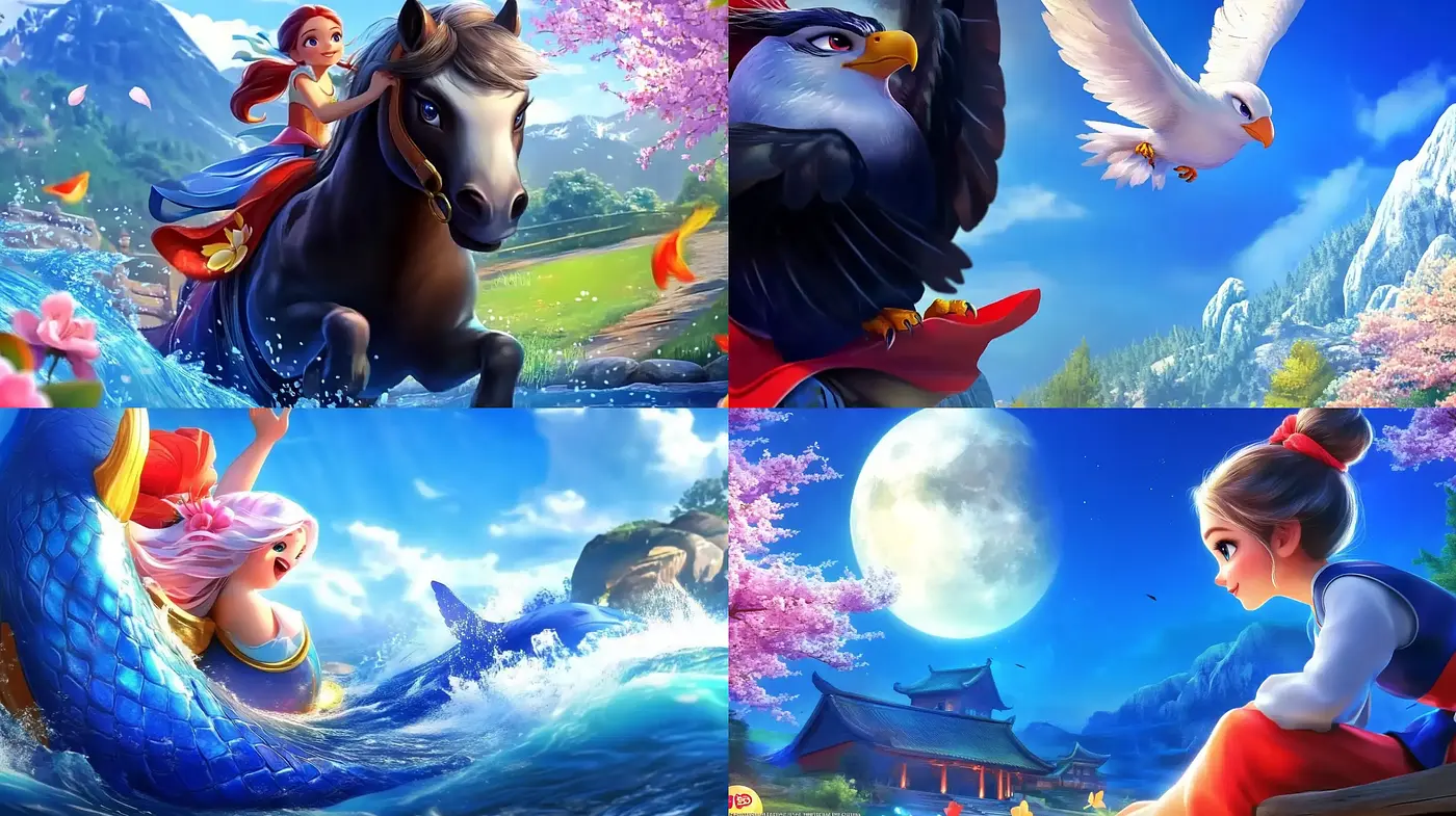 Ethereal Dreamscape: A Vivid Tapestry of Fantasy and Serenity - Midjourney sref style
