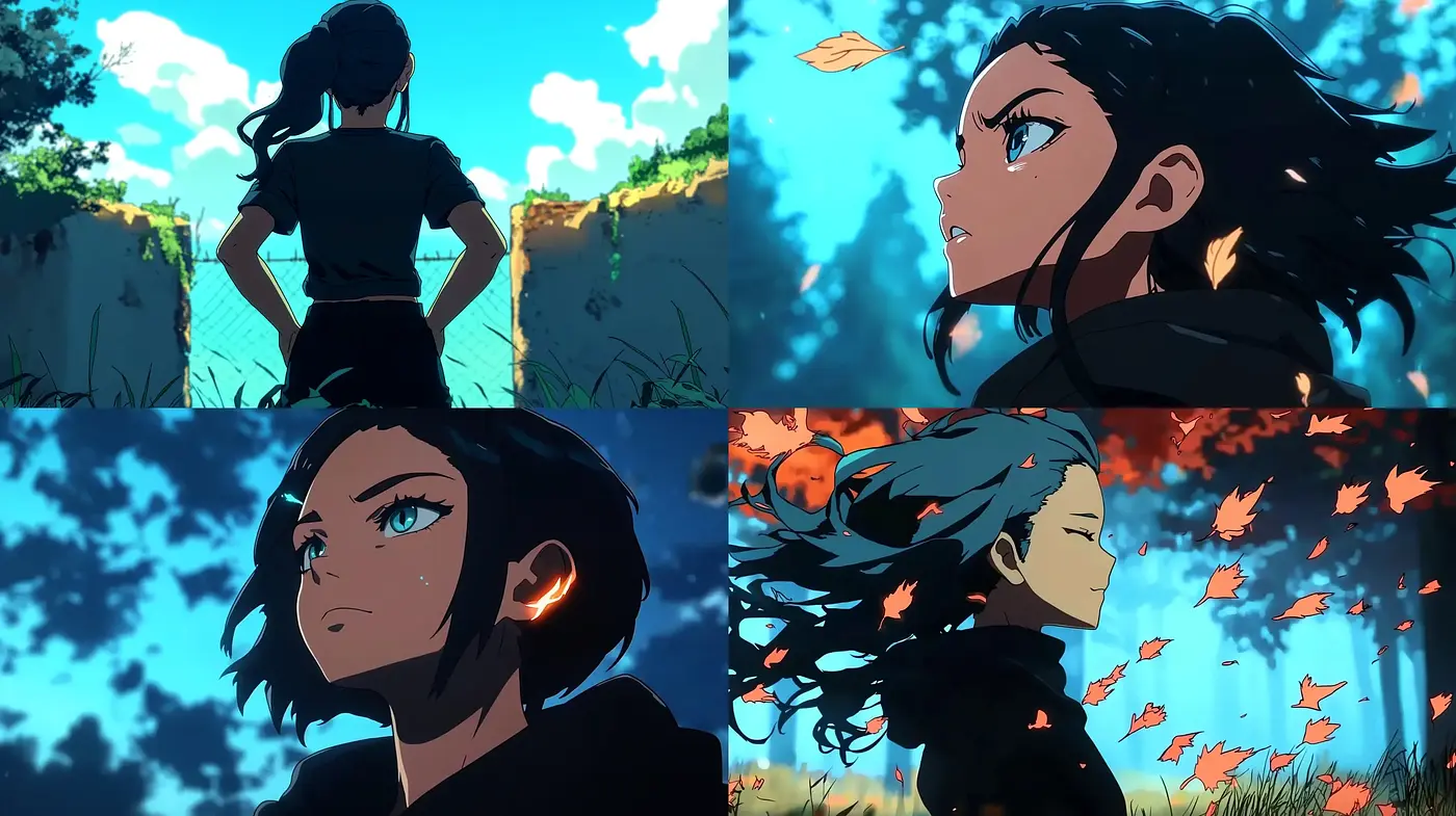 Ethereal Autumn Dusk: A Symphony of Vivid Anime-Inspired Visuals - Midjourney sref style