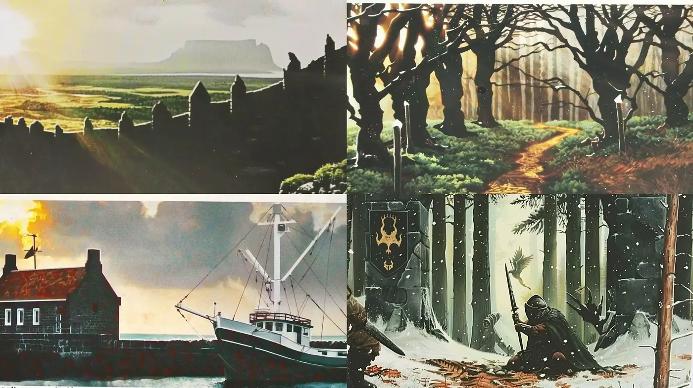 Moody Atmospheric Landscapes with Ethereal Overtones - Midjourney sref style