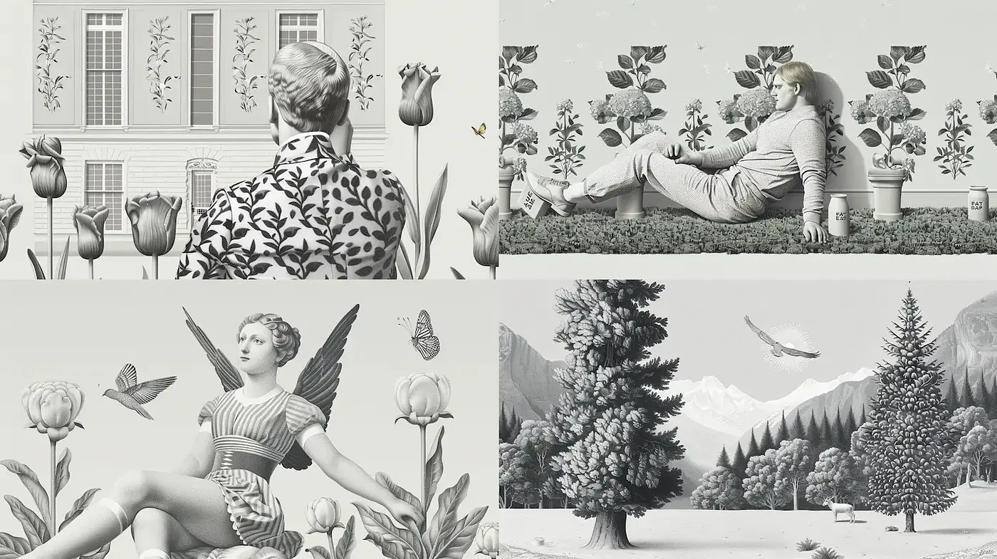 Intricate and Whimsical Retro Botanical Illustrations with a Touch of Surrealism - Midjourney sref style