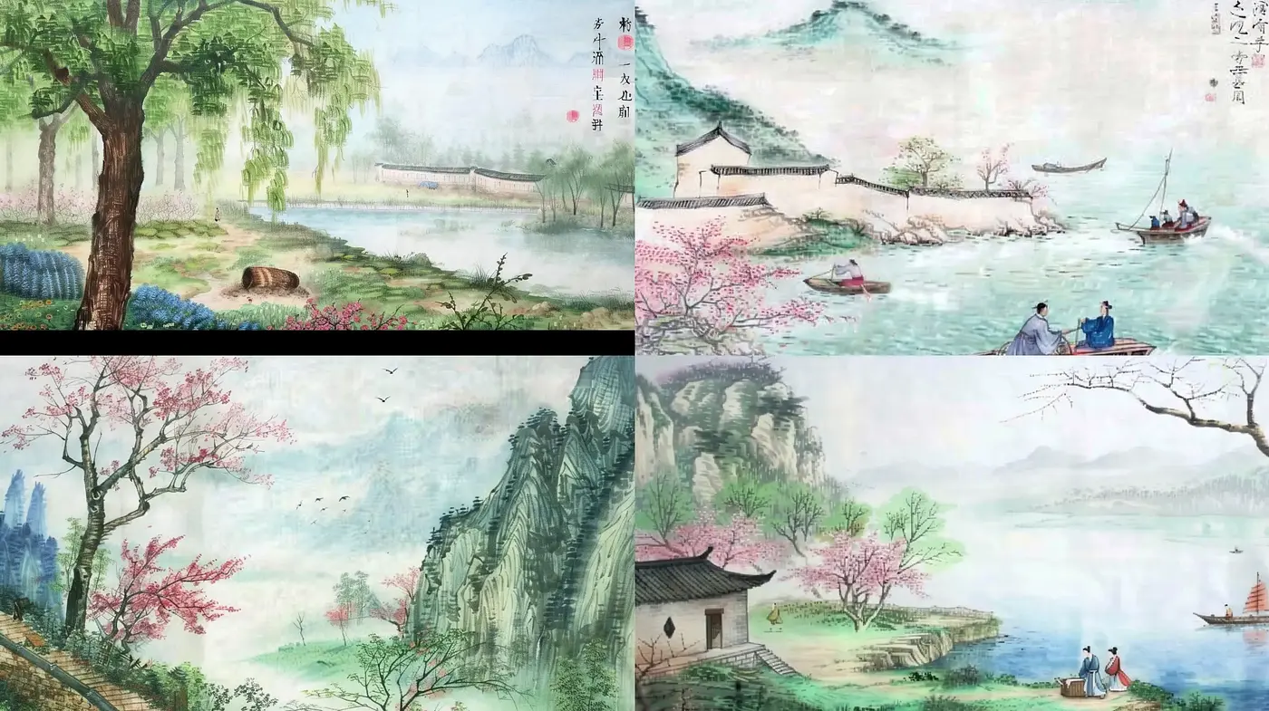 Tranquil Scenes of Ethereal Eastern Landscapes - Midjourney sref style