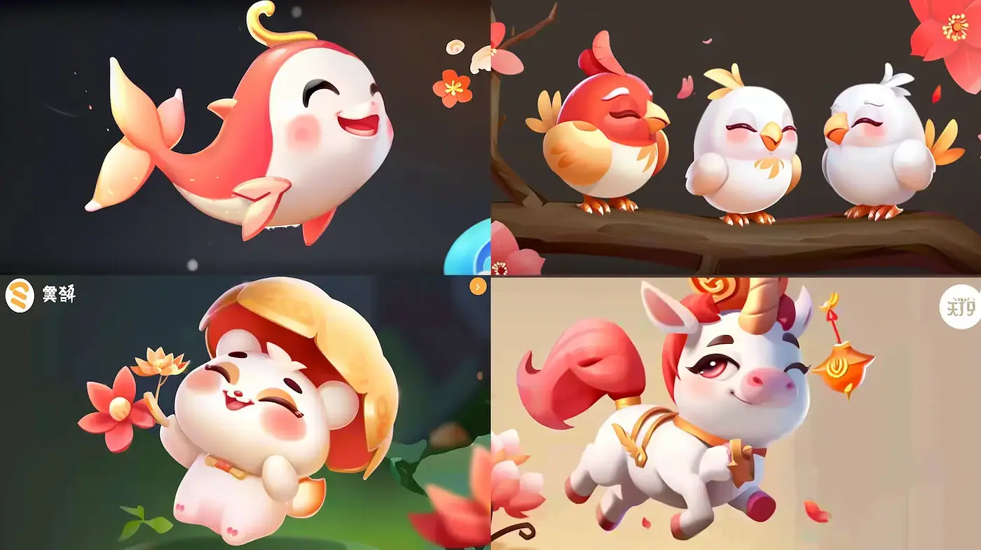 Charming Whimsical Style Featuring Playful Animal Characters - Midjourney sref style