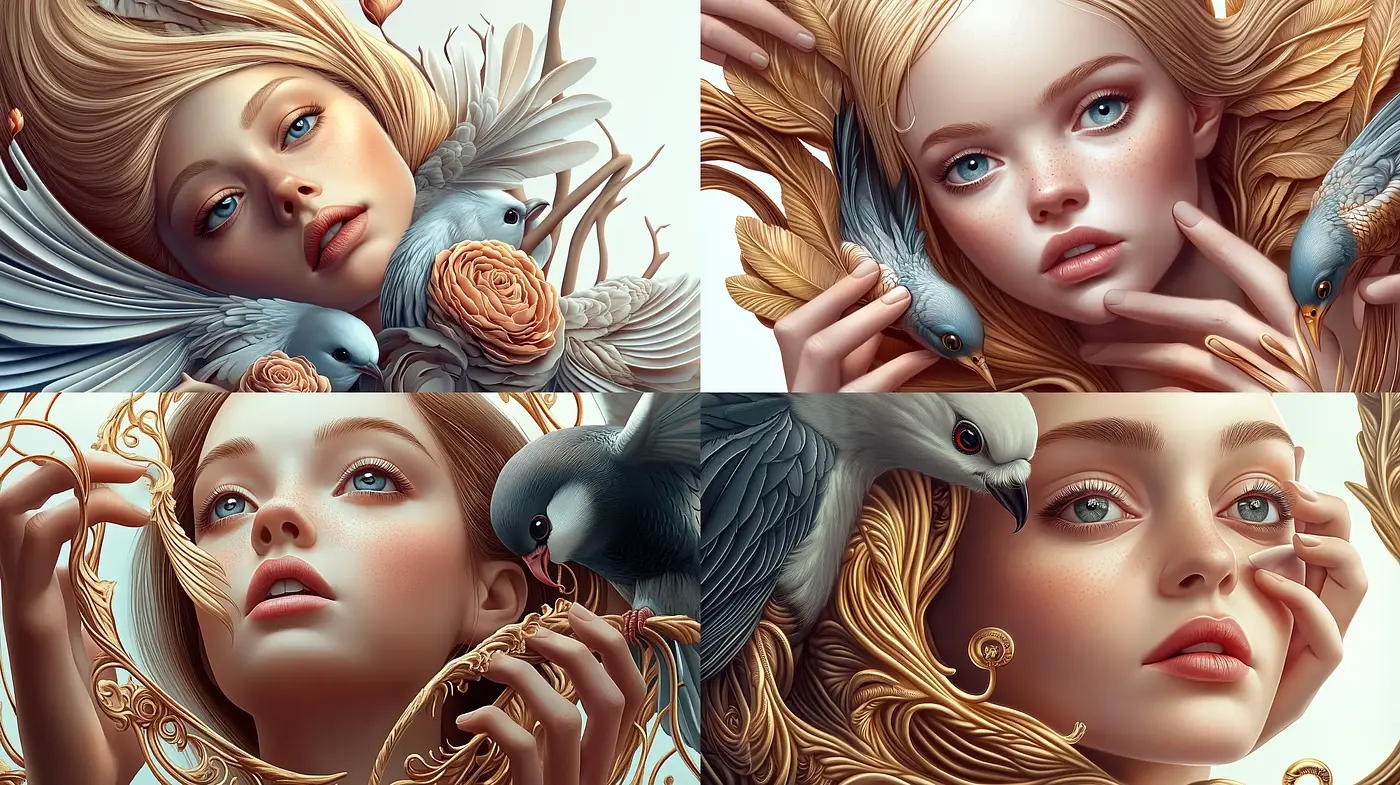 Ethereal Elegance in Digital Portraiture: A Fusion of Photorealism and Surreal Fantasy - Midjourney sref style
