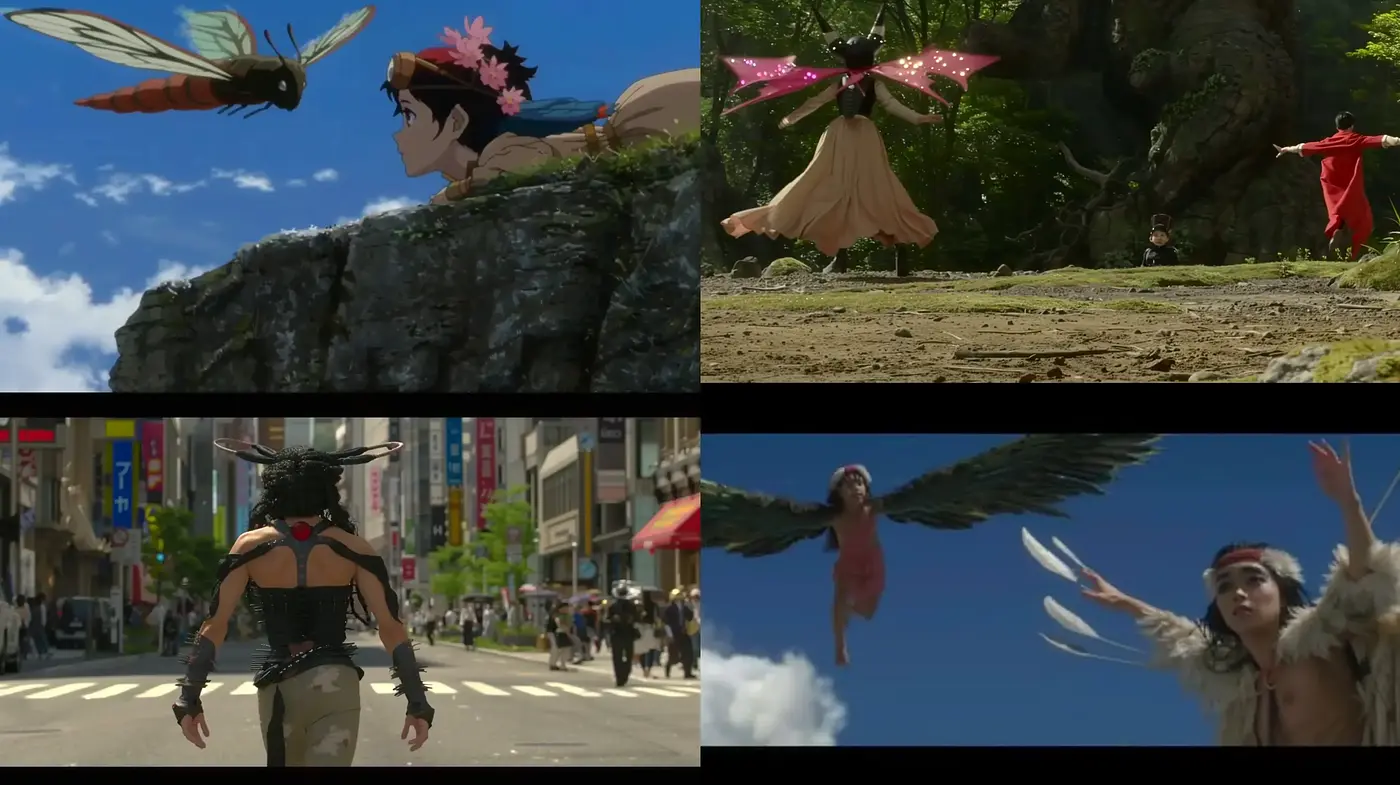 Harmonious Blend of Fantasy and Reality in Cinematic Tableaus - Midjourney sref style