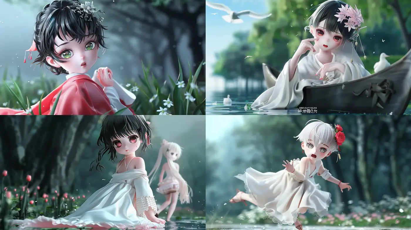 Ethereal Anime-Inspired Dreamscapes with Enchanting Color Harmonies - Midjourney sref style