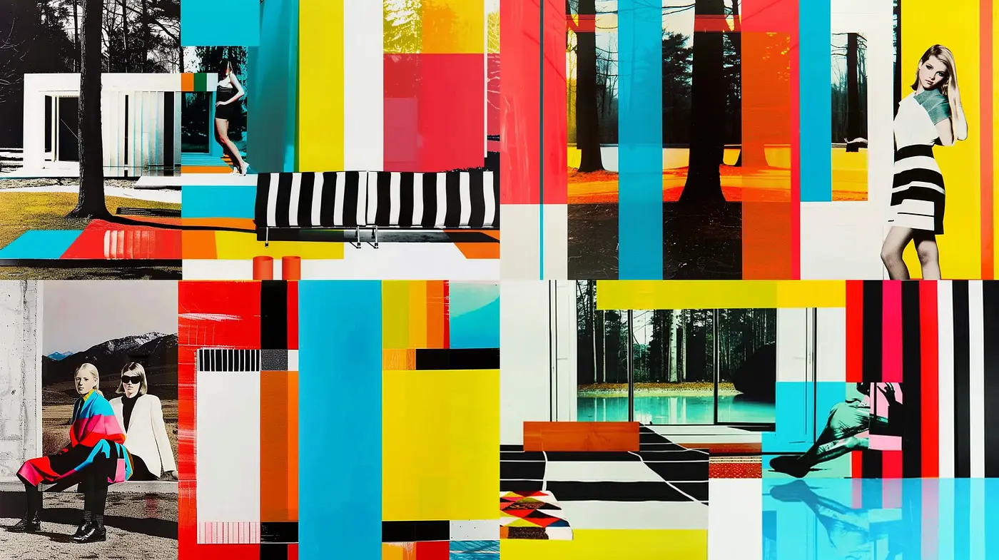 Geometric Abstraction in Bold Colors with Contemporary Influence - Midjourney sref style