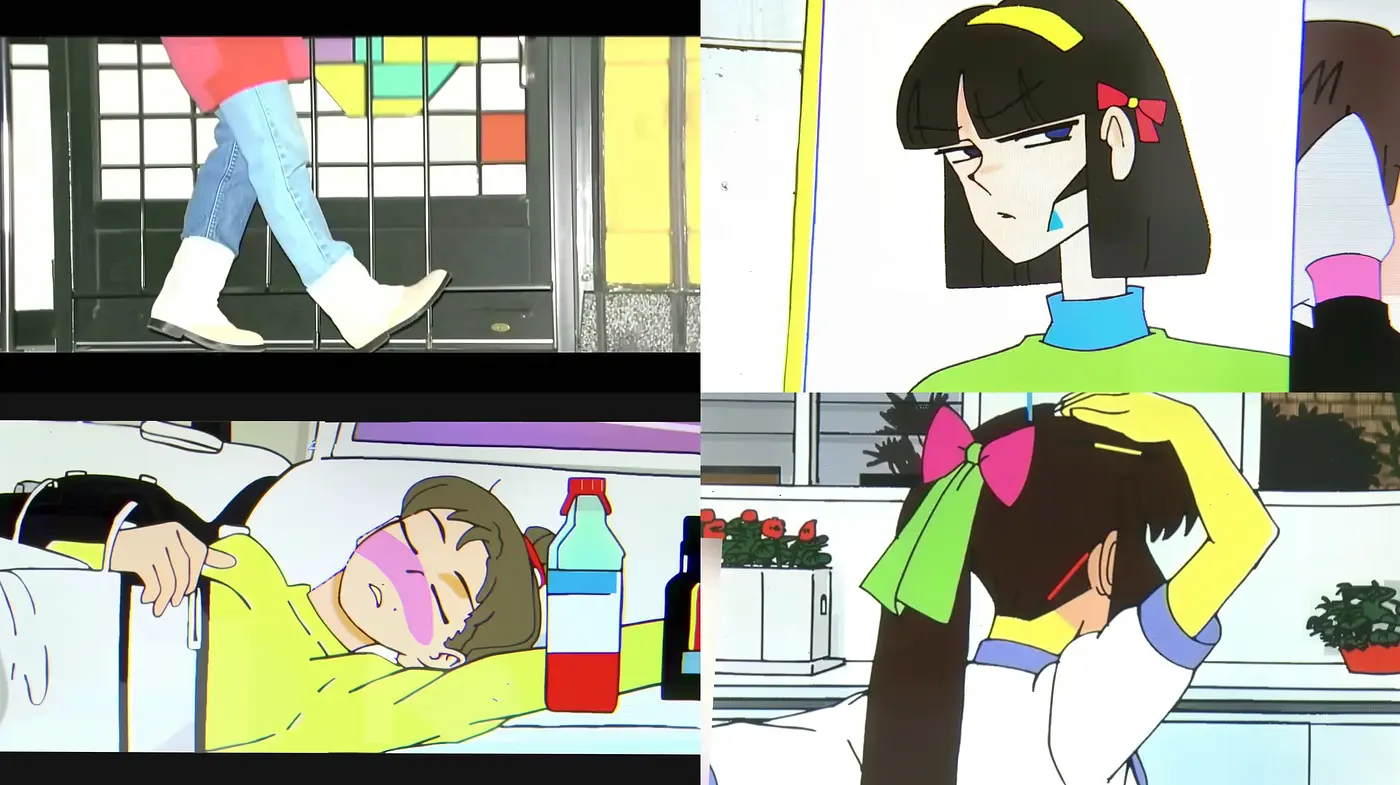 Pop Art Anime Fusion with Bold Contours and Pastel Overtones - Midjourney sref style