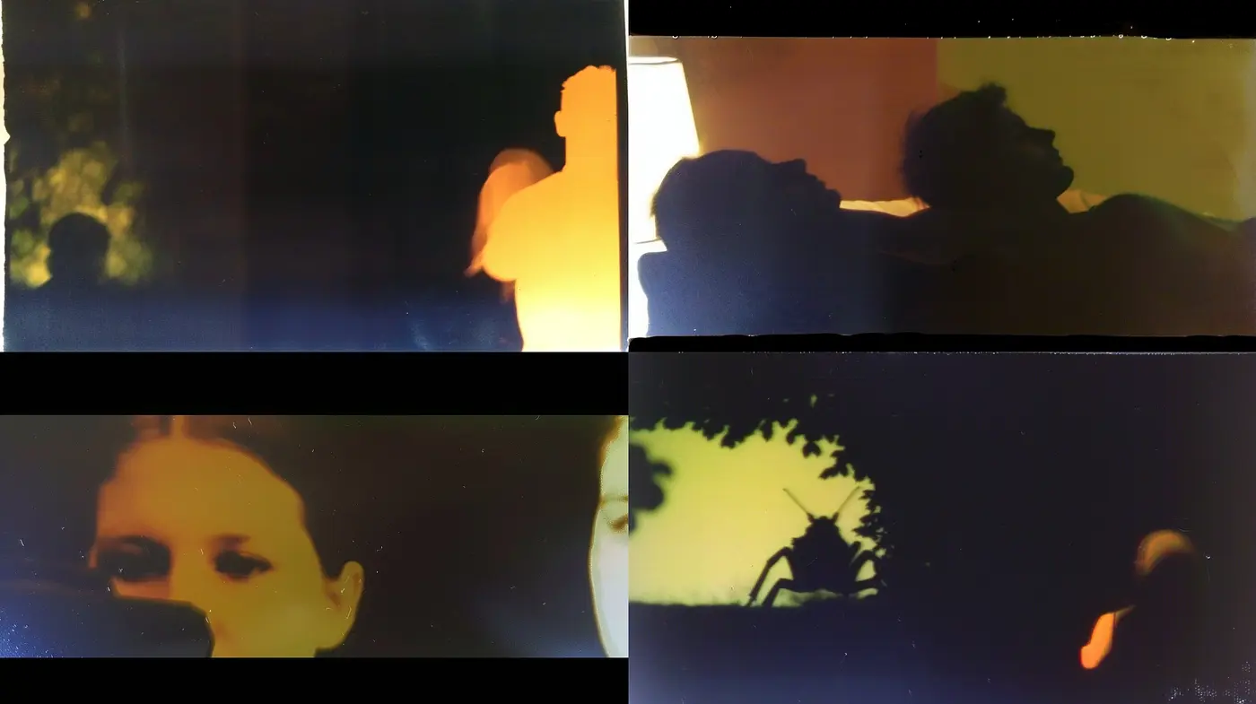 Ethereal Silhouettes and Golden Hues: A Moody Expression in Shadows - Midjourney sref style