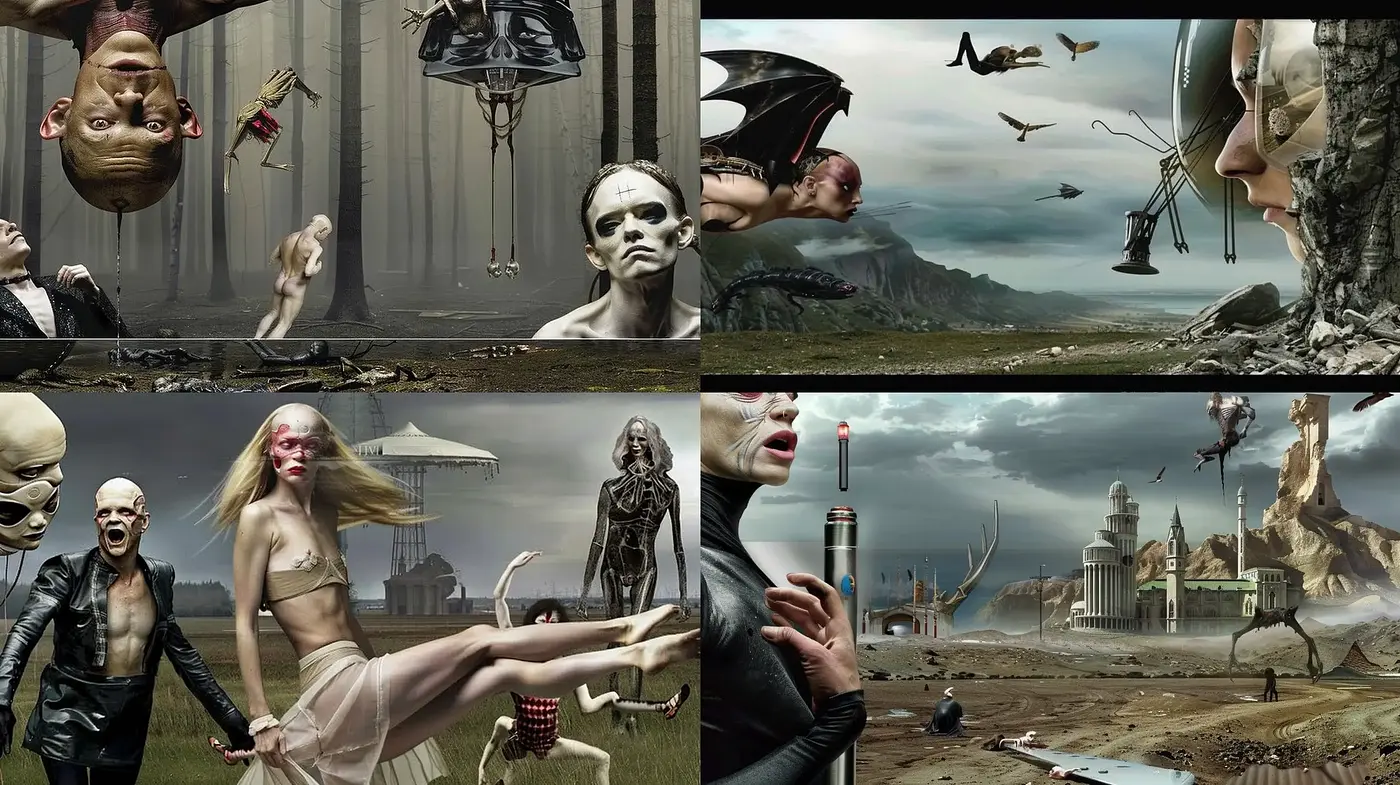 Surrealist Dreamscape: A Fusion of Dali-esque Imagery and Modern Photorealism - Midjourney sref style
