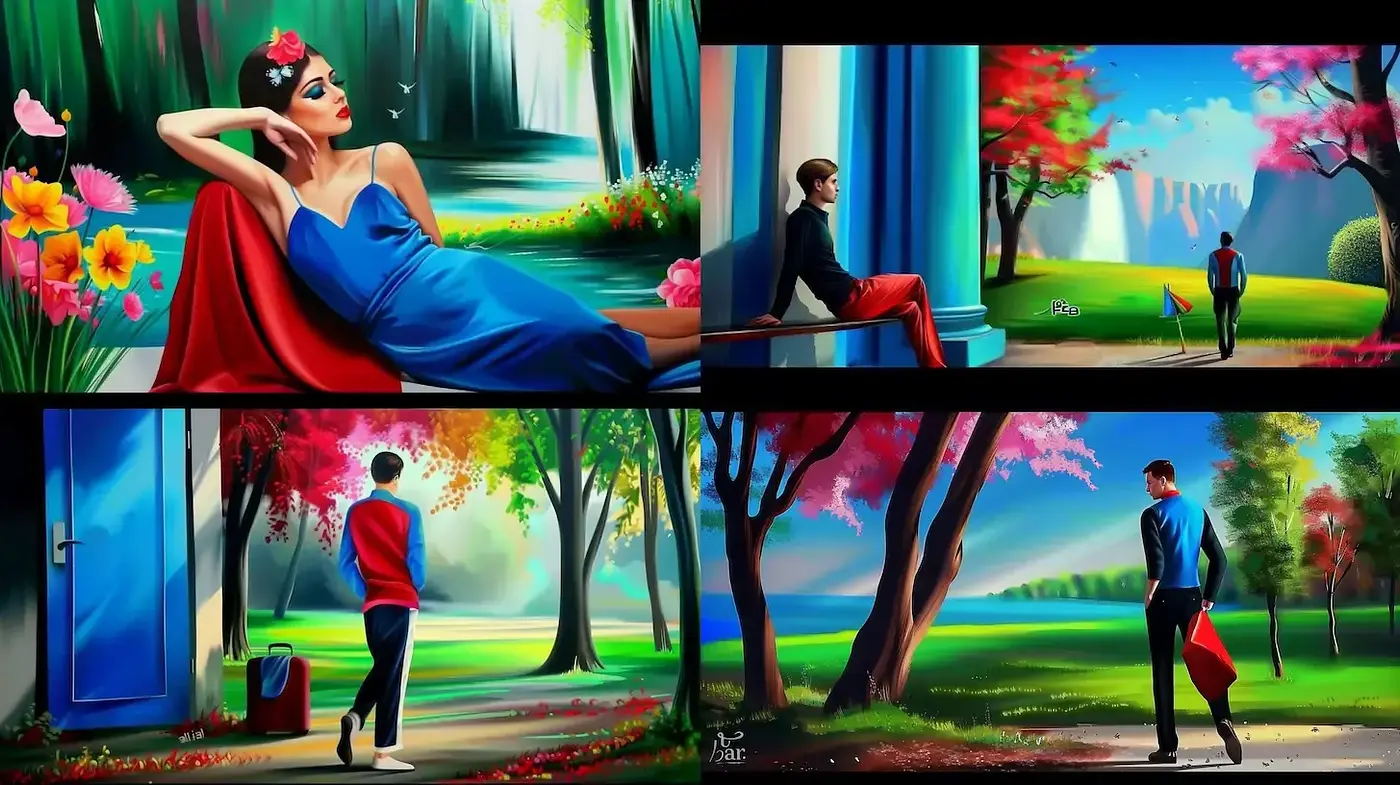 Vibrant, Dreamlike Landscapes with a Romantic Flair - Midjourney sref style