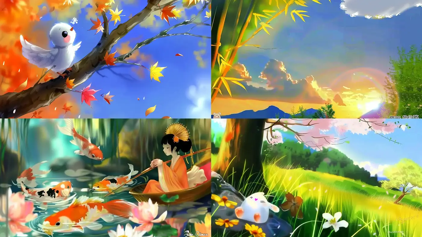 Serene Nature-Inspired Anime Dreamscape - Midjourney sref style