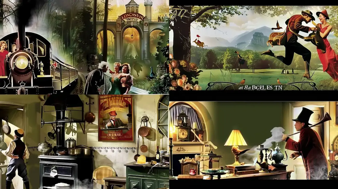 Vintage Illustrative Style with Narrative Depth and Warm Tones - Midjourney sref style