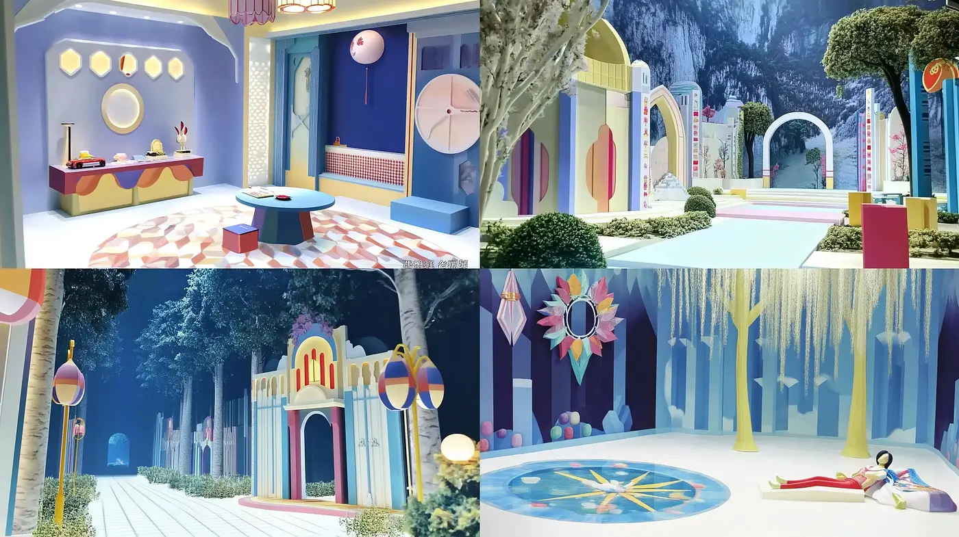 Pastel Dreamscape of Stylized Whimsy - Midjourney sref style