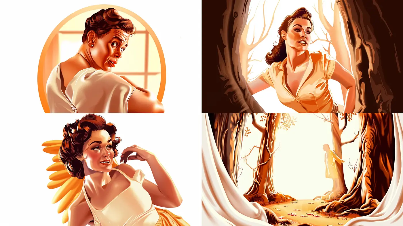 Sunset Glow of Golden Age Illustrations - Midjourney sref style