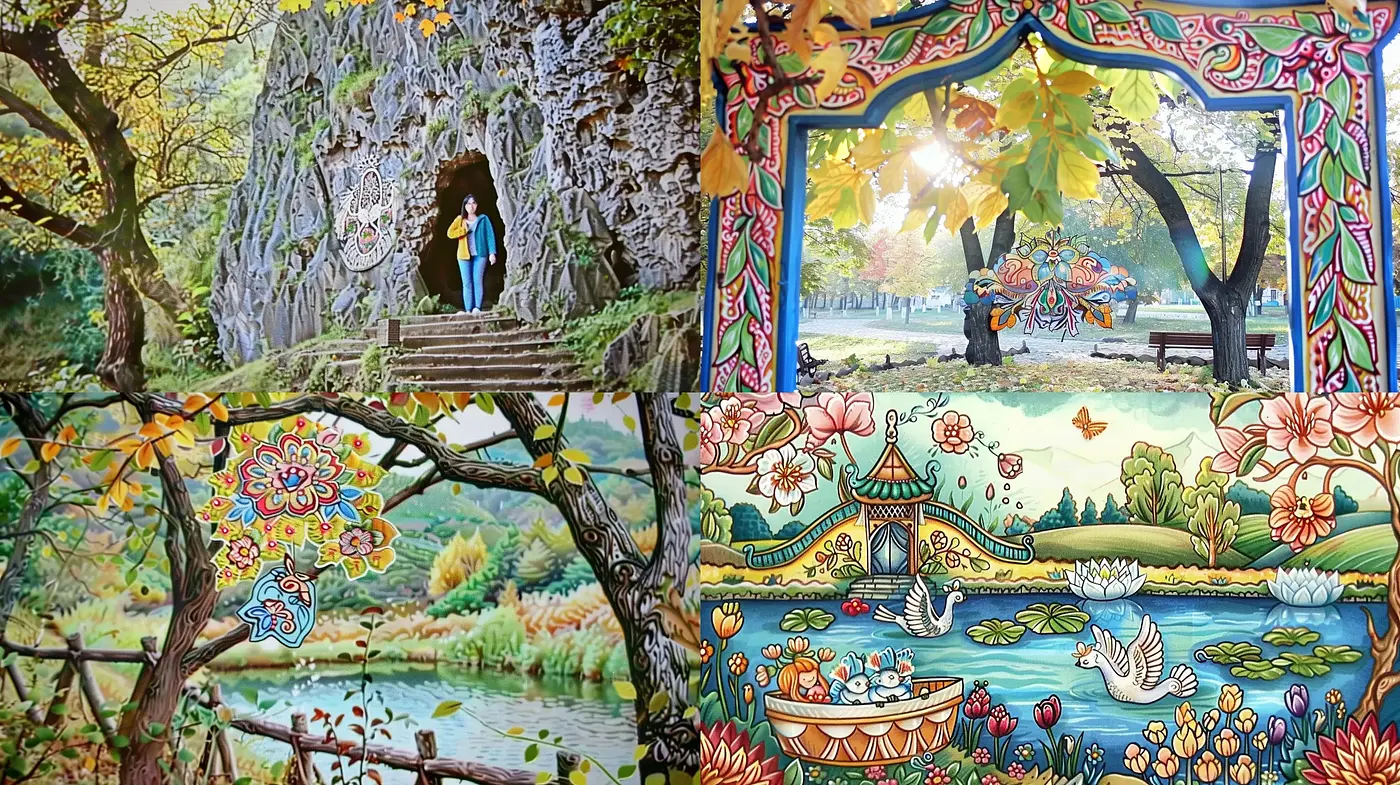 Enigmatic and Vivid Tapestry of Nature - Midjourney sref style