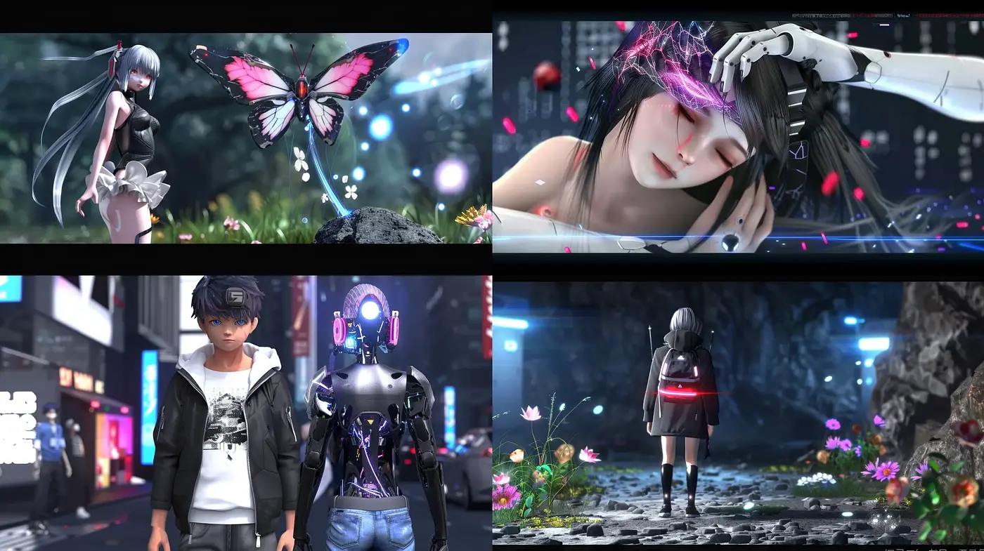 Enigmatic Nocturne: An Homage to Digital Anime Aesthetics - Midjourney sref style