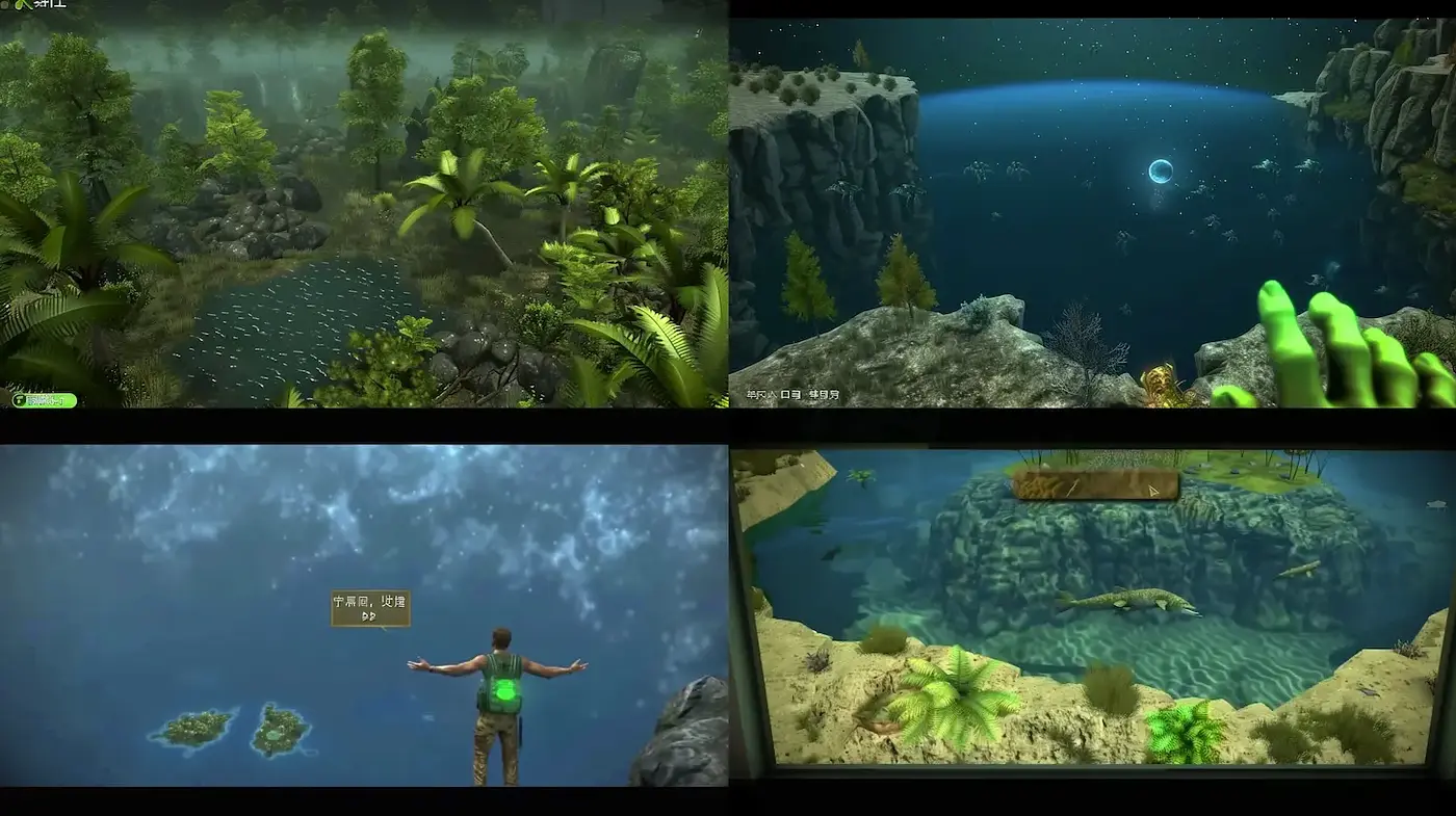 Lush Digital Landscapes with a Tropical Essence and Adventure Vibe - Midjourney sref style