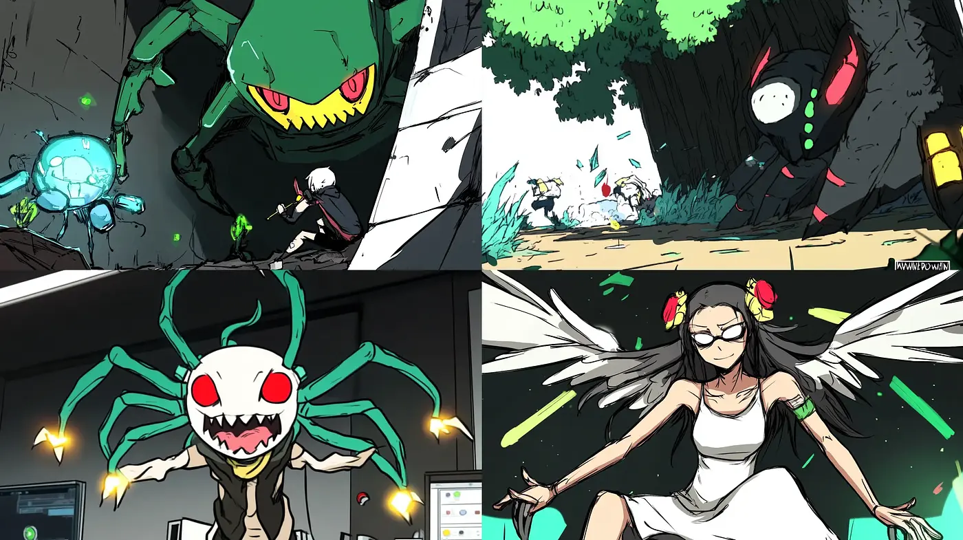 Dynamic Anime-Inspired Action with Vibrant Textures and Expressive Line Art - Midjourney sref style