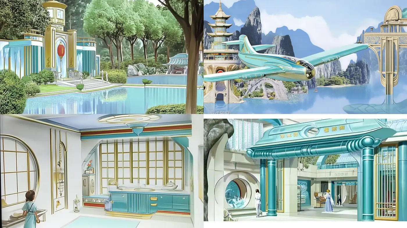 Futuristic Elegance with Art Deco Essence - Midjourney sref style