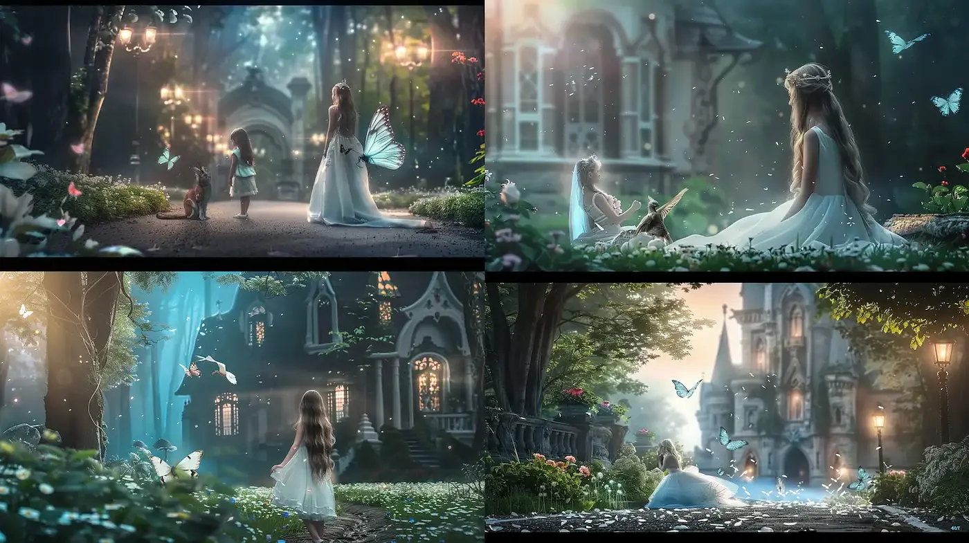 Whimsical Enchantment with Ethereal Serenity in a Fantasy Setting - Midjourney sref style